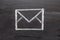 Email marketing and message online. chalkboard
