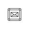 Email message frame line icon