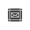 Email message frame vector icon