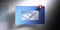 Email message inbox notification on blur screen background. 3d illustration