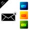 Email message lock password icon isolated. Envelope with padlock sign. Private mail and security, secure, protection