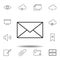 email message outline icon. Detailed set of unigrid multimedia illustrations icons. Can be used for web, logo, mobile app, UI, UX