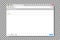 Email message template. Mockup blank mail screen window. Browser interface with with send form of mail box. Flat email page for