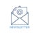 Email Newsletter icon with envelope. Vector design