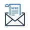 Email, newsletter, letter, read icon. Simple vector design