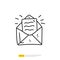 email open icon doodle hand drawn style