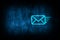 Email option icon abstract blue background illustration digital texture design concept