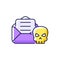 Email phishing purple RGB color icon