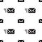 Email sending message seamless black on white pattern background mail documentation message correspondence