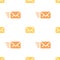 Email sending message seamless orange on white pattern background mail documentation message correspondence