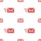 Email sending message seamless red on white pattern background mail message correspondence