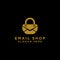 Email shopping icon with a modern concept