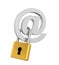 Email Sign Padlock Isolated