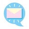 Email speech bubble message isolated icon design