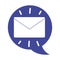 Email speech bubble message isolated icon design