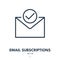 Email Subscriptions Icon. Newsletter, Subscribe, Announcement. Editable Stroke. Vector Icon