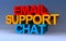 email support chat on blue