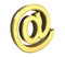 Email symbol in gold (3d)