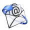 Email symbol, letter and sign at