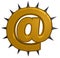 Email symbol with prickles