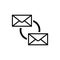 Email synchronize Icon. Email sync symbol