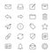 Email thin icons