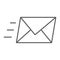 Email thin line icon, business and address