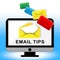 Email Tips Online Postal Solution 2d Illustration