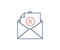 Email transaction error. Failed message sending. Vector icon design