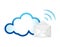 Email wifi cloud computing illustration design