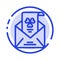 Emails, Envelope, Greeting, Invitation Blue Dotted Line Line Icon