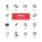 Emails - flat design style icons set