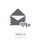 Emails icon. Trendy Emails logo concept on white background from