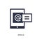 emails icon on white background. Simple element illustration from communication concept