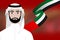 Emarati man vector in UAE national flag