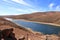 Embalse de los Molinos, Fuerteventura, Canary Islands: low water in the old reservoir