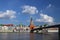 Embankment Bruges and the Spasskaya Tower in Yoshkar-Ola