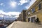 Embankment of Chioggia. Chioggia town in venetian lagoon, water canal and sun. Veneto, Italy, Europe. Historic center of Chioggia.