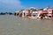 Embankment of the Ganiga River, the city of Haridwar. India