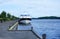 embankment lake Finland water boat river sky blue color