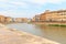 Embankment and riverbank of river Arno in Pisa