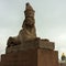 Embankment with sphinxes, ancient mythical Egyptian sculptures in the center of St. Petersburg at Vasilievsky Island