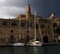 Embankment of Valletta. City of Birgu. Malta in the spring.