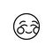 Embarrassed emoji outline icon. Signs and symbols can be used for web, logo, mobile app, UI, UX