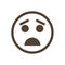 Embarrassed emoticon. Human emotion icon.