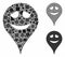 Embarrassment smiley map marker Composition Icon of Joggly Parts