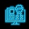 embedded software neon glow icon illustration