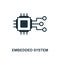 Embedded System icon. Monochrome style design from industry 4.0 icon collection. UI and UX. Pixel perfect embedded system icon. Fo