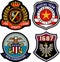 Emblem badge shield set