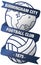 The emblem of the football club `Birmingham City Football Club`. England